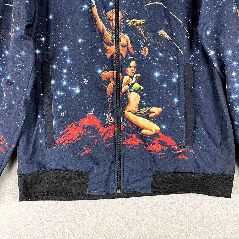 Unbranded Trippie Redd Sword Stone Bomber Jacket Mens Medium Full Zip Hip Hop - Picture 3 of 14